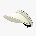 Foldable beige sun visor hat with black trim and DIFASHION letters in double ice silk - One Size(Adjustable) / Fruit Green