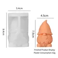 Easter gnome silicone mold and heart gnome plaster statue with dimensions - Shamrock Leaf Hug Gnome