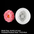 Molde de silicona rosa hibisco blanco 17-216 con detalle de fundición de resina floral - 17-216 / Transparente