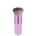 Portable chubby foundation brush with purple handle and soft gradient bristles - Small Chubby Purple Light Grey Hair