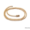 Chaîne à billes de 500mm en acier doré avec perles de 3mm et fermoir solide - 500mm x 3mm / Or (KN80662-Z)