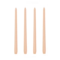 Pack de cuatro velas cónicas rosa melocotón para bodas y decoración de banquetes - Champaña