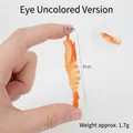 Modèle de crevette miniature pour bricolage, réplique de crevette cuite de 6 cm orange - Crevette Miniature (Yeux Non Colorés)
