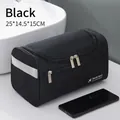 Borsa da viaggio nera in pelle PU impermeabile per toelettatura, 25x14,5x15 cm - Tessuto Oxford Classico / Nero