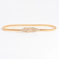 Elegant gold elastic spring waist chain belt featuring a brilliant rhinestone shuttle buckle - 19414 Gold Shuttle Rhinestone Buckle