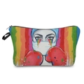 Primo piano di borsa cosmetica con stampa artistica infermiera e lacrime arcobaleno - Stile Illustrazione Guanti da Pugilato Medici (hz2325)