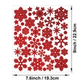 Sparkling red snowflake stickers for Christmas DIY crafts with 19.3x22.9cm dimensions - Red