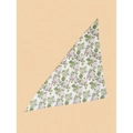 Floral pet bandana with green roses and purple leaves on breathable white cotton fabric - L / Pattern 42/White Green Leaf Red Flower