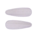 Paire de barrettes BB en tissu violet clair avec bords festonnés et texture tissée - Pince Goutte à Bord Festonné (Lot de 2) / Violet Clair-Texture Tissu