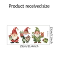 Afmetingen van de aquarel kerstkabouter muurstickers met weergave van 29cm x 13cm - 13*29cm