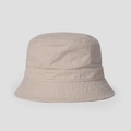 Close-up of beige cotton bucket hat with detailed brim stitching and subtle embroidery - M (56-58cm) / Beige
