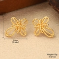 Pendientes de nudo dorado estilo vintage con medidas de tamaño y peso detalladas - Estilo Nudo Dorado (2-26604-5000)