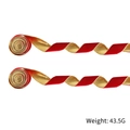 Deep red velvet ribbon with metallic gold backing for Christmas gift wrapping - 3m Red Velvet Ribbon