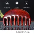 Premium-Kopfhautmassagekamm aus Rosenholz mit ergonomischer 5-Zahn-Halbkreisform - Halbmondförmiger Sandelholz-massagekamm