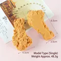 Realistic PVC fried chicken leg model toy for DIY phone case and fridge magnet crafts - Half Chicken Leg