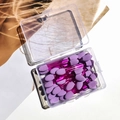 Disposable double-ended eyeshadow brushes with purple sponge heads and pink plastic handles - 6.5cm Purple Handle Purple Sponge - 25 Pcs Box