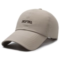 Breathable quick-dry beige baseball cap with INSPIRE embroidery and laser-cut vents - Adjustable / Khaki