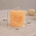 Pale yellow heart rose scented candle with Love embossing for wedding gifts - Macaron Orange Cluster (Wild Neroli)