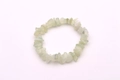 Handmade elastic bracelet with light green natural stone chips in a minimalist design - Xinschan Jade