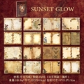 Sunset Glow Vintage Scrapbook-Papier-Set mit 192 Seiten warmen rötlich-braunen Retro-Motiven - Abendrot