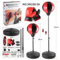 Adjustable kids boxing set with red-black inflatable ball, gloves and 85-125cm stand - Tall Standing Red Black Set (SM168-5A)