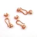 Cierres de gancho en S de oro rosa de 14K para la creación de collares y pulseras de joyería - Chapado en Oro Rosa (Retención de Color)