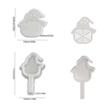 Siliconen mal set met heksenhoed en silhouet inclusief gedetailleerde afmetingen - Spinnenweb Silhouet Licht 2-delige Set