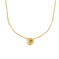 Collier en acier inoxydable plaqué or 18K avec pendentif lettre D ajouré - Lettre D / Or