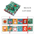 Christmas themed newborn cloth book with festive Santa and reindeer illustrations - 3D Christmas Tree Bed Bumper