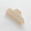 Beige large plastic sealing clip for food snacks and moisture protection on white background - OPP Bag Nordic White