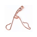 Professional rose gold carbon steel eyelash curler with ergonomic handle on white background - Rose Gold
