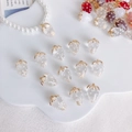 Détails de pendentifs fraises en résine avec boucles dorées et perles pour bijoux DIY - 2# Blanc/Transparent