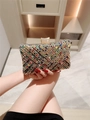 Elegant colorful rhinestone clutch bag with sparkling crystals for evening dinner party - Colorful