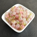 8mm pink and green gradient glass beads for DIY bracelet making in a square white bowl - 8mm / A18# Begonia Pink (8MM)