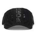 Black quick-dry sports baseball cap featuring breathable mesh and SPORT logo print - Black Mesh Sport Style (D4)