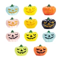 Luminous Halloween pumpkin figurines in multiple colors arranged in a grid on white background - Mixed Colors / 3D
