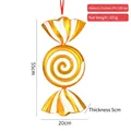 Addobbo natalizio a forma di caramella a spirale oro e bianca da 55 cm con glitter - Caramella a Spirale Oro da 55CM
