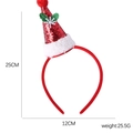 Christmas headband with red sequin mini Santa hat decoration and white fur trim - Style G (Red Sequin Santa Hat)