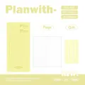 Pale yellow PU daily planner notebook with debossed cover and To-do List inner pages - Daily Planner / Yellow