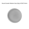 Medium round silicone coaster mold in gray finish for resin casting 85x85x10mm - Medium Round Mold
