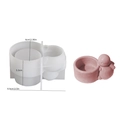 Stampo in silicone a uccello con vaso in resina rosa e misure di 8,9 cm e 5,3 cm - Candeliere a forma di coniglio