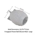 Stampo in silicone per candele a forma di plumeria grande, misura 10.3x8.7x5.3cm - Plumeria Sfera - Grande