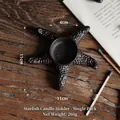 Bougeoir étoile de mer vintage en fonte avec finition bronze et texture rustique - Bougeoir Étoile de Mer (8244)