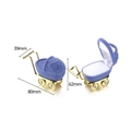 Detailed dimensions of purple baby stroller jewelry box with internal storage layout - Stroller Blue