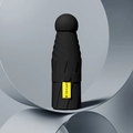 Platte 5-voudig opvouwbare zakparaplu obsidiaan zwart met UPF 50+ zonbescherming label - Zwart