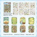 Set di adesivi 3D con scene in miniatura e decorazioni in PET per diari e scrapbooking - Collezione di Note di Fiabe