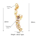 Pendentif homard en laiton doré avec pierres en zircon brillant pour bijoux 26mm - K642977-Gold Lobster