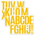 3-inch waterproof yellow letter stickers for mailbox and car, set of A-Z uppercase symbols - Orange Letters A-Z/3 Sheets Set
