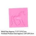 Pink silicone mold with unicorn relief pattern for soap and chocolate making - Unicorn Full Body Style (3#15-656) / Pink