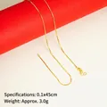 Golden snake chain necklace with S-hook clasp, 45cm length and elegant polished finish - Square Snake Chain